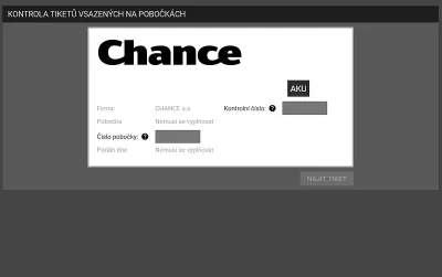 Chance – Kontrola tiketu rychle a jednoduše