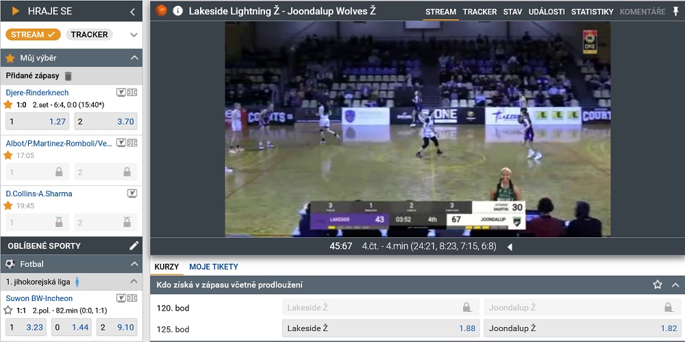 Online stream v TV Tipsport