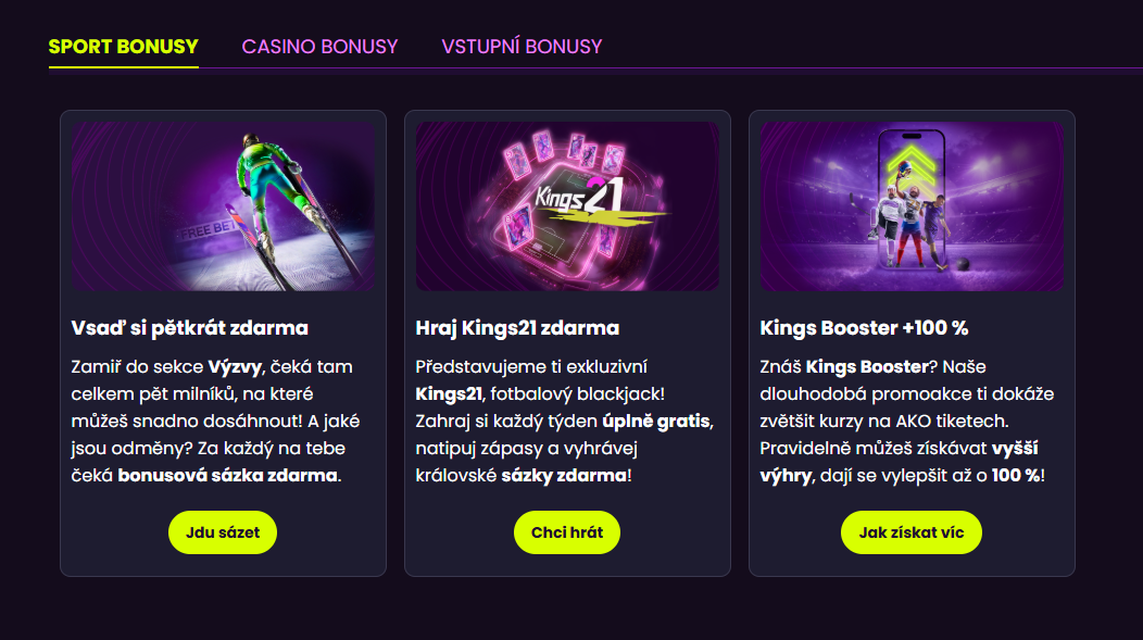 Uvítací bonus Kingsbet