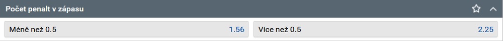 Sázka na počet penalt v zápasu
