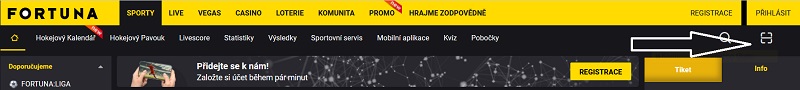 Online kontrola tiketu vsazeného na pobočce